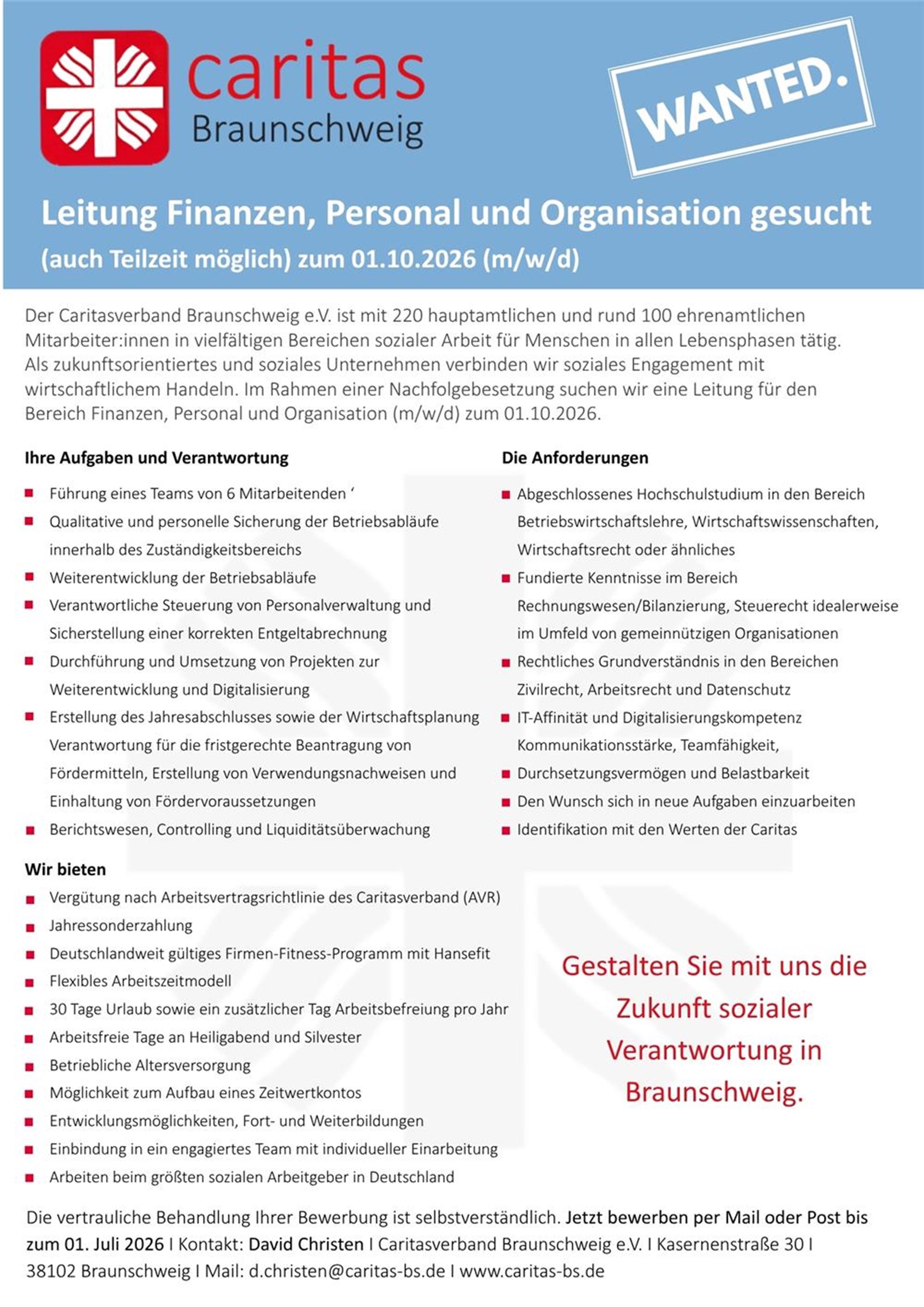 Stelle Leitung Finanzen
