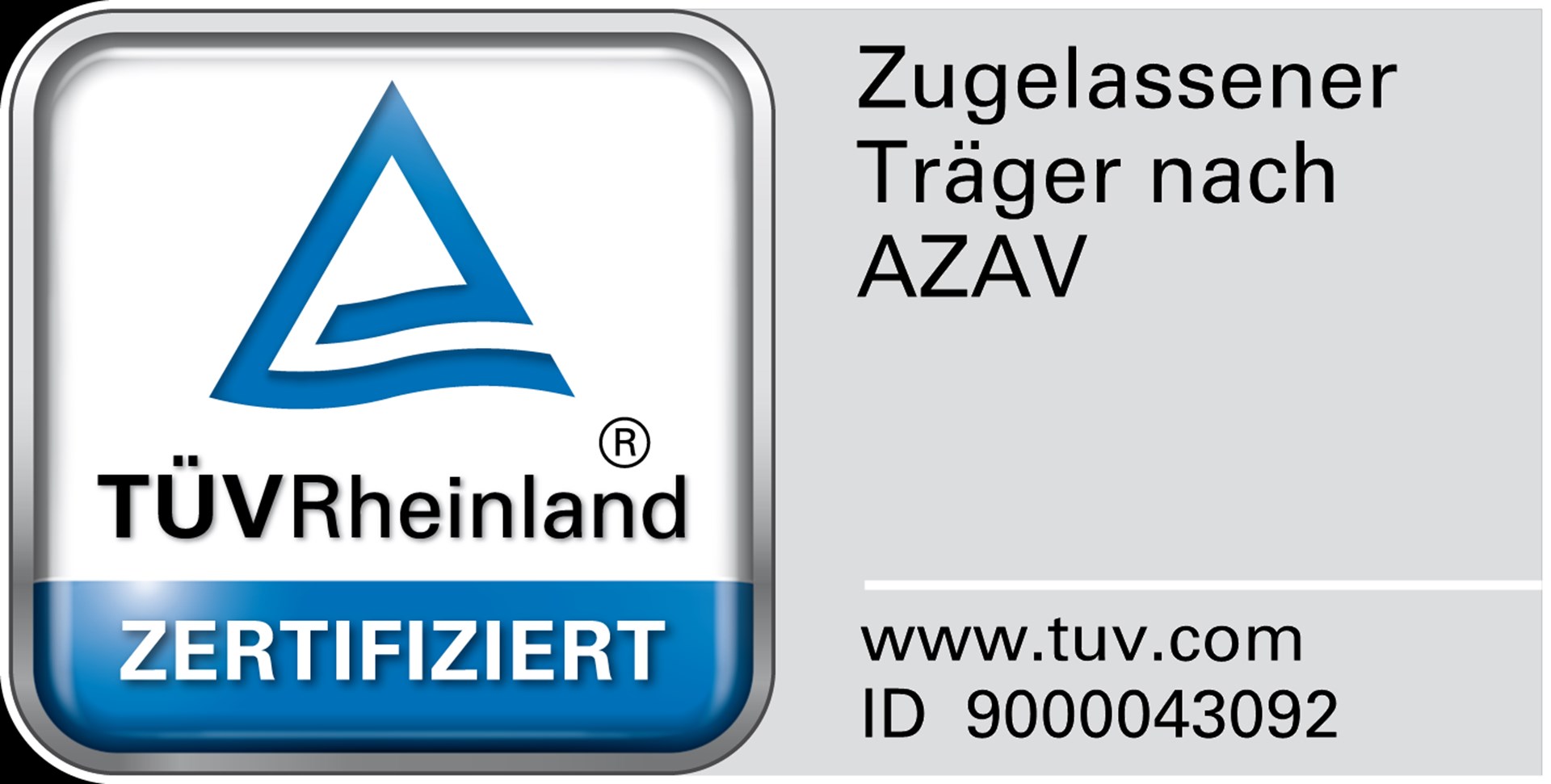 Zugelassener Träger TÜV